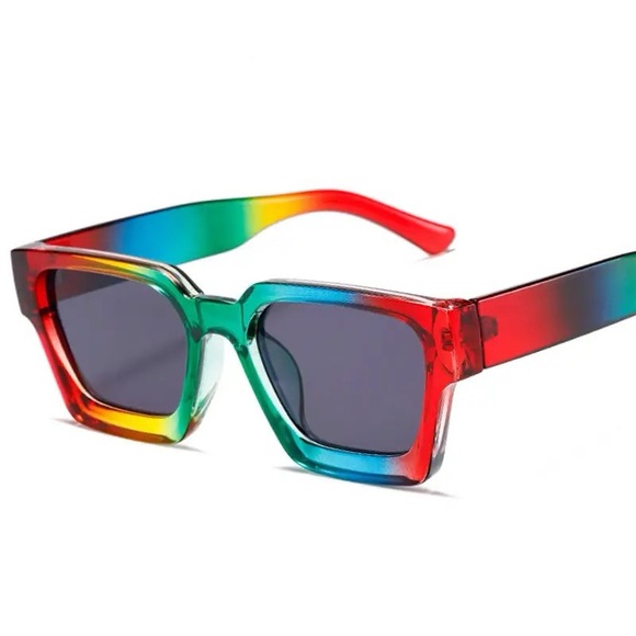 Accessories - Rainbow Crystal Square Sunglasses